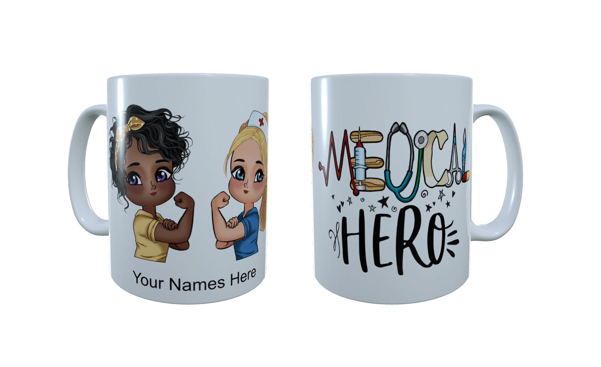 Nurses Ceramic Custom Mug, gift for nurse